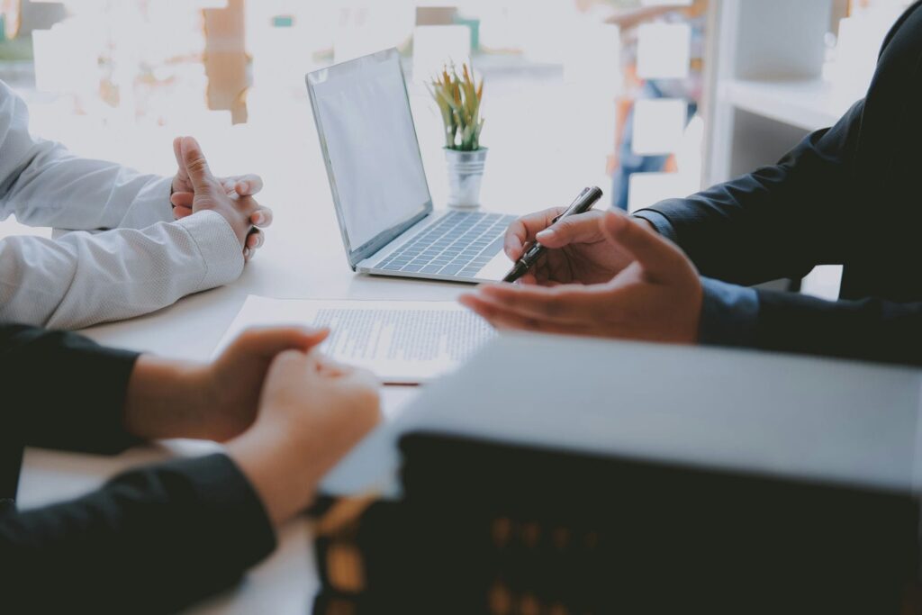 lawyer providing clients with insight